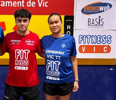 Biel Rodríguez amb Noa Muñoz (entrenadora)