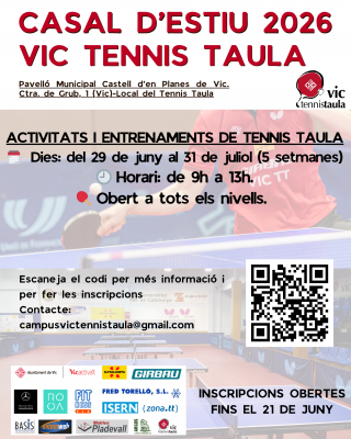 Cartell Casal d'Estiu Vic TT