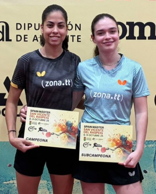 Camila Moscoso (Girbau Vic TT) i Martina Sans (Girbau Vic TT), campiona i subcampiona SPAIN MASTERS 2025