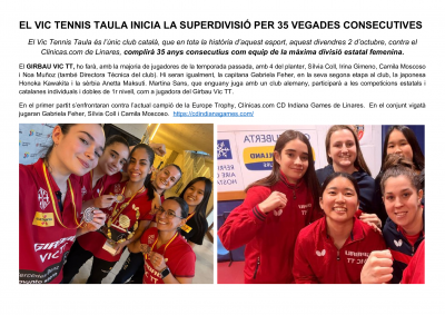 35 ANYS A LA MÀXIMA DIVISIÓ ESTATAL FEMENINA