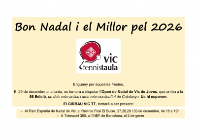 Felicitació Nadal VIC TT