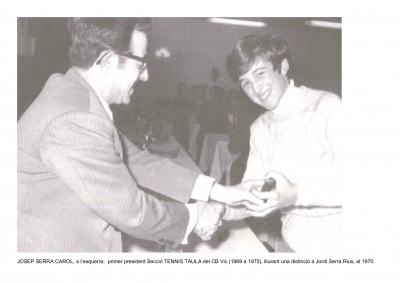 JOSEP SERRA CAROL, a l'esquerra de la imatge, amb Jordi Serra Rius.