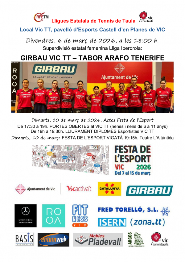 CARTEM GIRBAU VIC - TABOR ARAFO TENERIFE