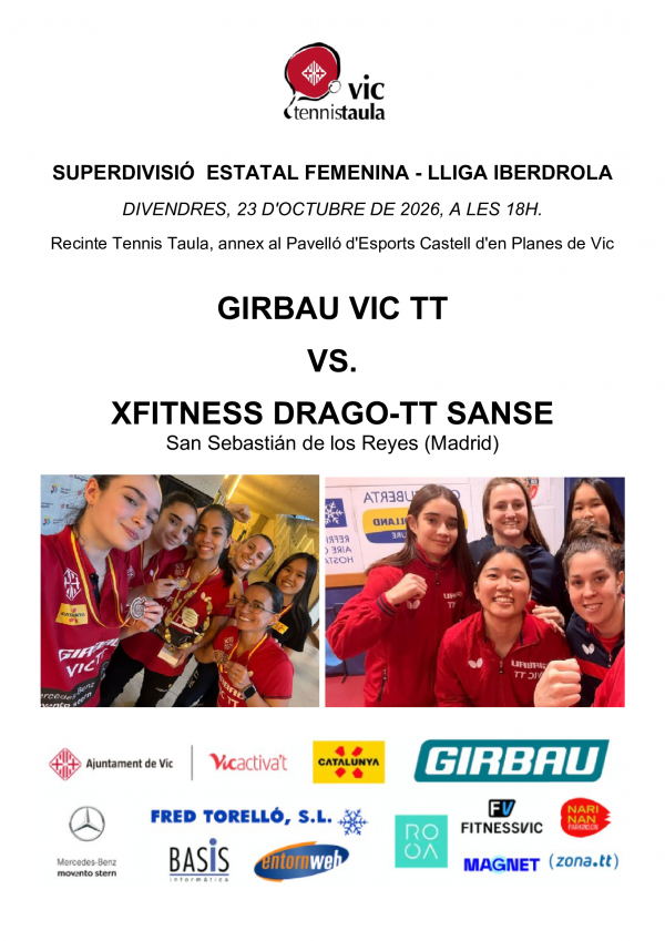 Cartell GIRBAU VIC - SANSE superdivisió estatal