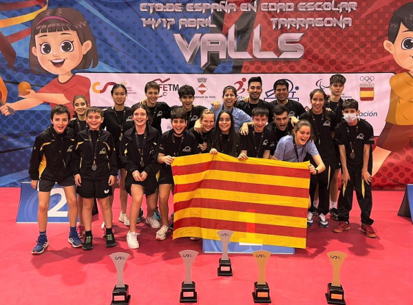 Esportistes i entrenadors de la Selecció Catalana a Valls
