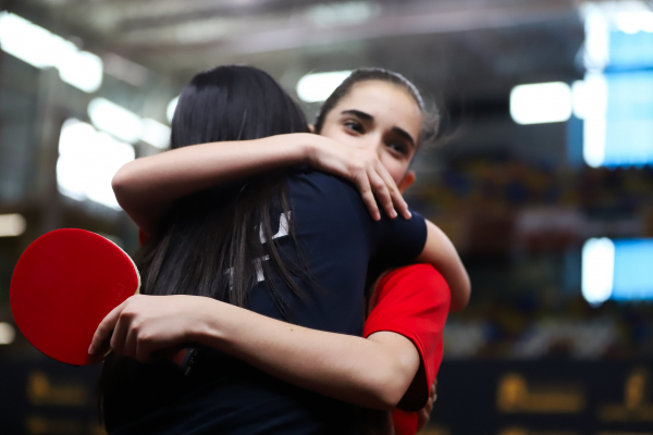 Irina Gimeno Font, campiona d'Espanya Infantil amb Noa Muñoz (entrenadora). Foto RFETM