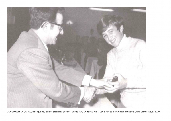 JOSEP SERRA CAROL, a l'esquerra de la imatge, amb Jordi Serra Rius.