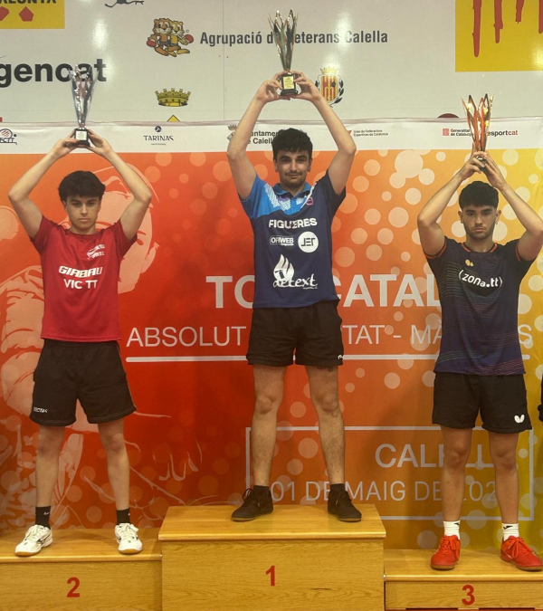 Biel Rodríguez, subcampió del Top Català Absolut, en el podi.